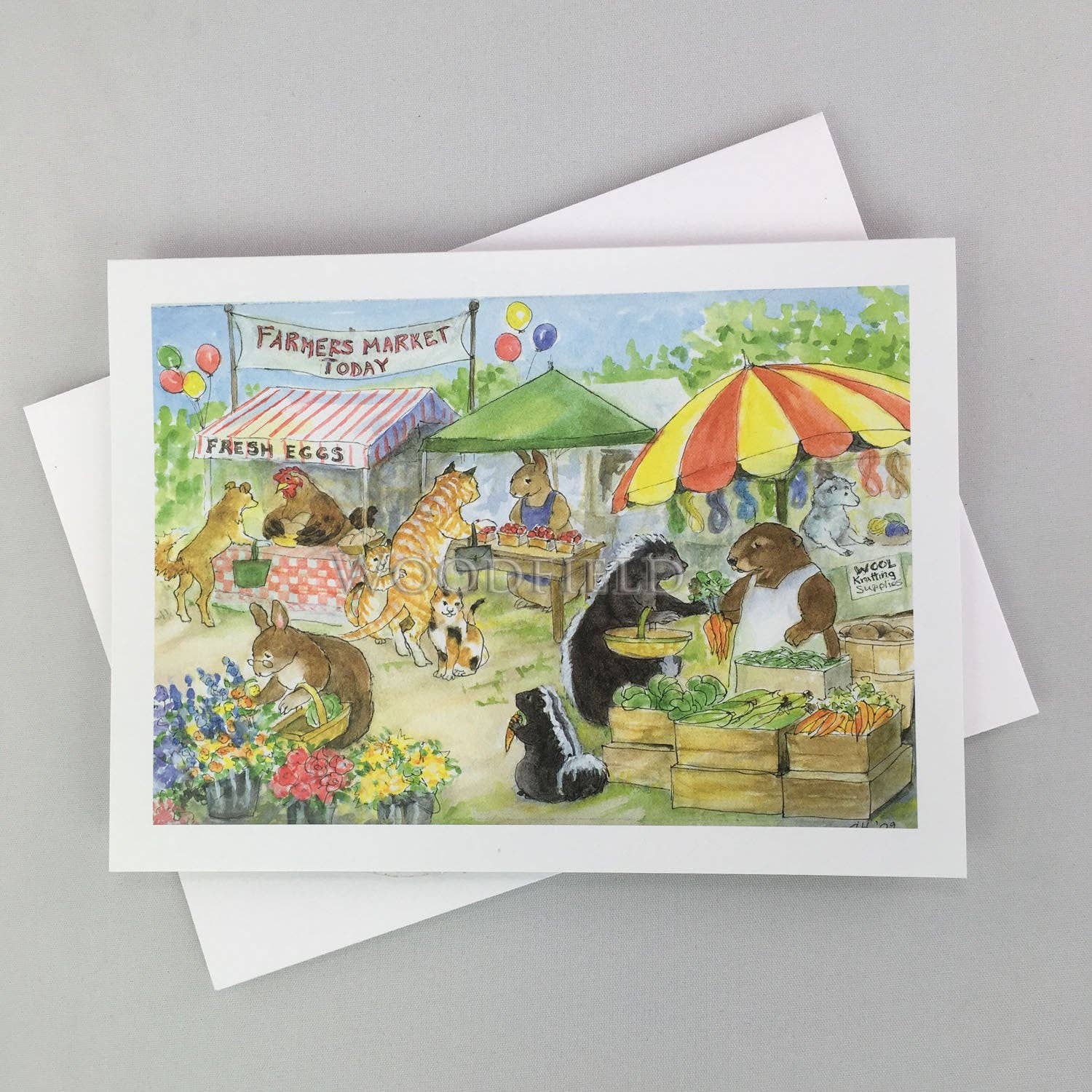 Woodfield Press - Wholesale Stationery/Notecard Set - #297 - Farmer's Market Notecard1