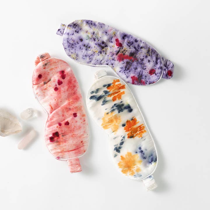 DYE KWEEN - Wholesale Sleep/Eye Mask - Abstract Botanically Dyed Silk Sleep Mask8