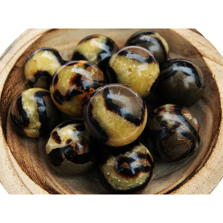 Yellow Septarian Ball (40mm - 65mm) for wholesale by Kaia & Crystals