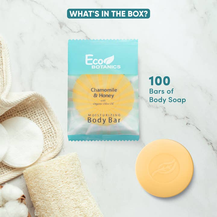 Diversified Hospitality Solutions - Wholesale Bar Soap - Eco Botanics Travel-Size Hotel Body Bar Soap, 0.89 oz (Case of 100)1
