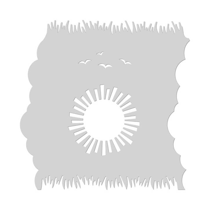 Hero Arts Clouds and Grass Scenic Stencil for wholesale by Hero Arts + Spellbinders Wholesale