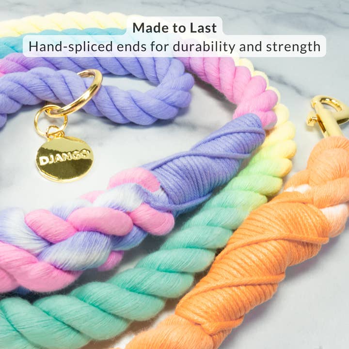 DJANGO - Wholesale Pet Leash - Dog - Cotton Rope Dog Leash - Sunrise Ombré3