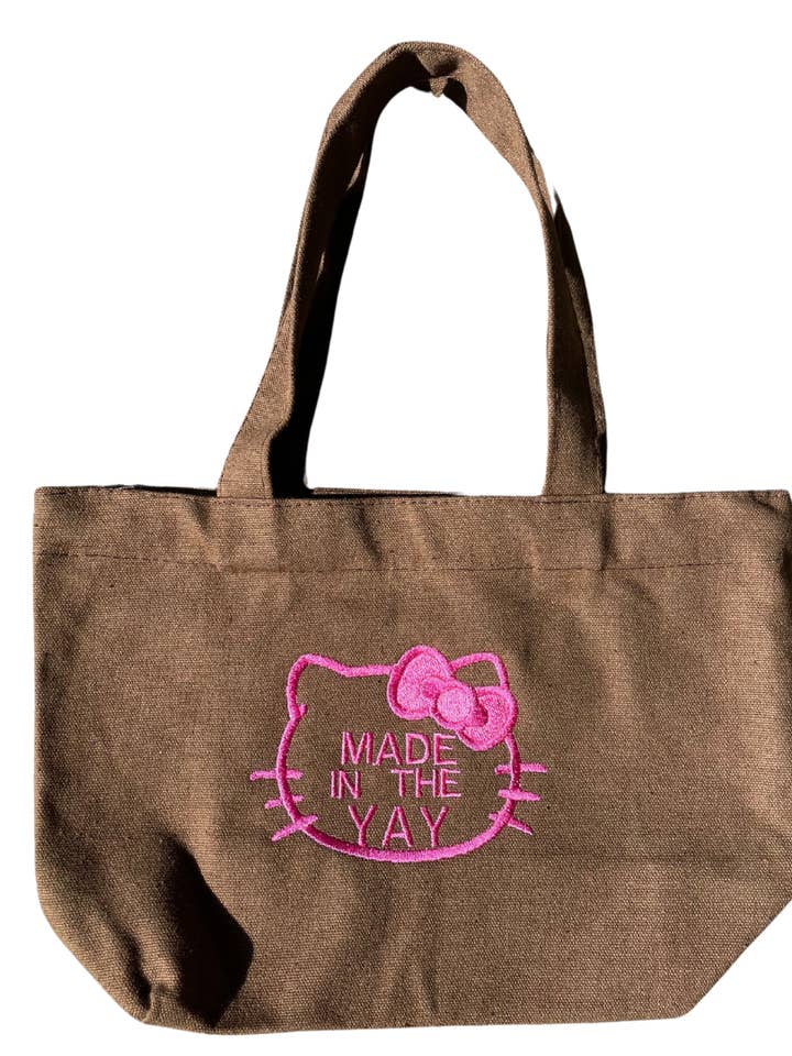 HK Made In The Yay Mini bruine draagtas (roze tinten) voor wholesale door Lemonade51o