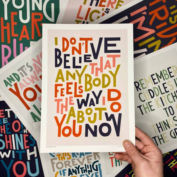 Sketchbook Design – Engroshandel Kunsttryk – Wonderwall Indie Music Fed Typografi Sang Lyrisk tryk