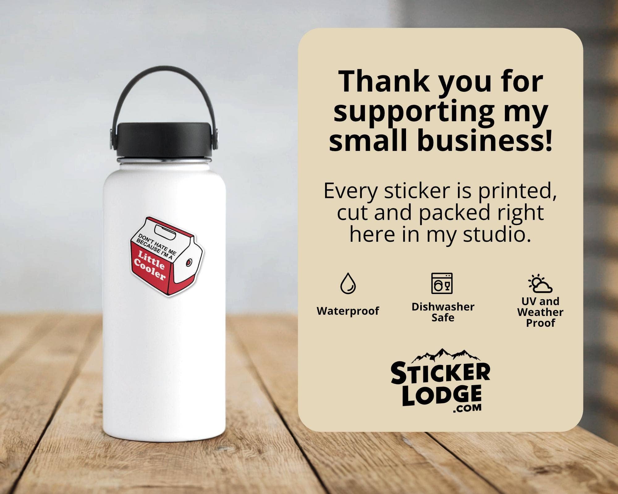 Sticker Lodge - Wholesale Phone & Laptop Stickers - Don't Hate Me Because I'm A Little Cooler Vinyl Sticker4