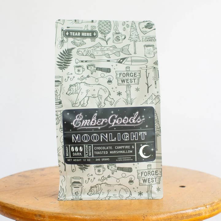 Ember Goods Moonlight Roast Whole Beans 12 oz for wholesale by Ember Goods