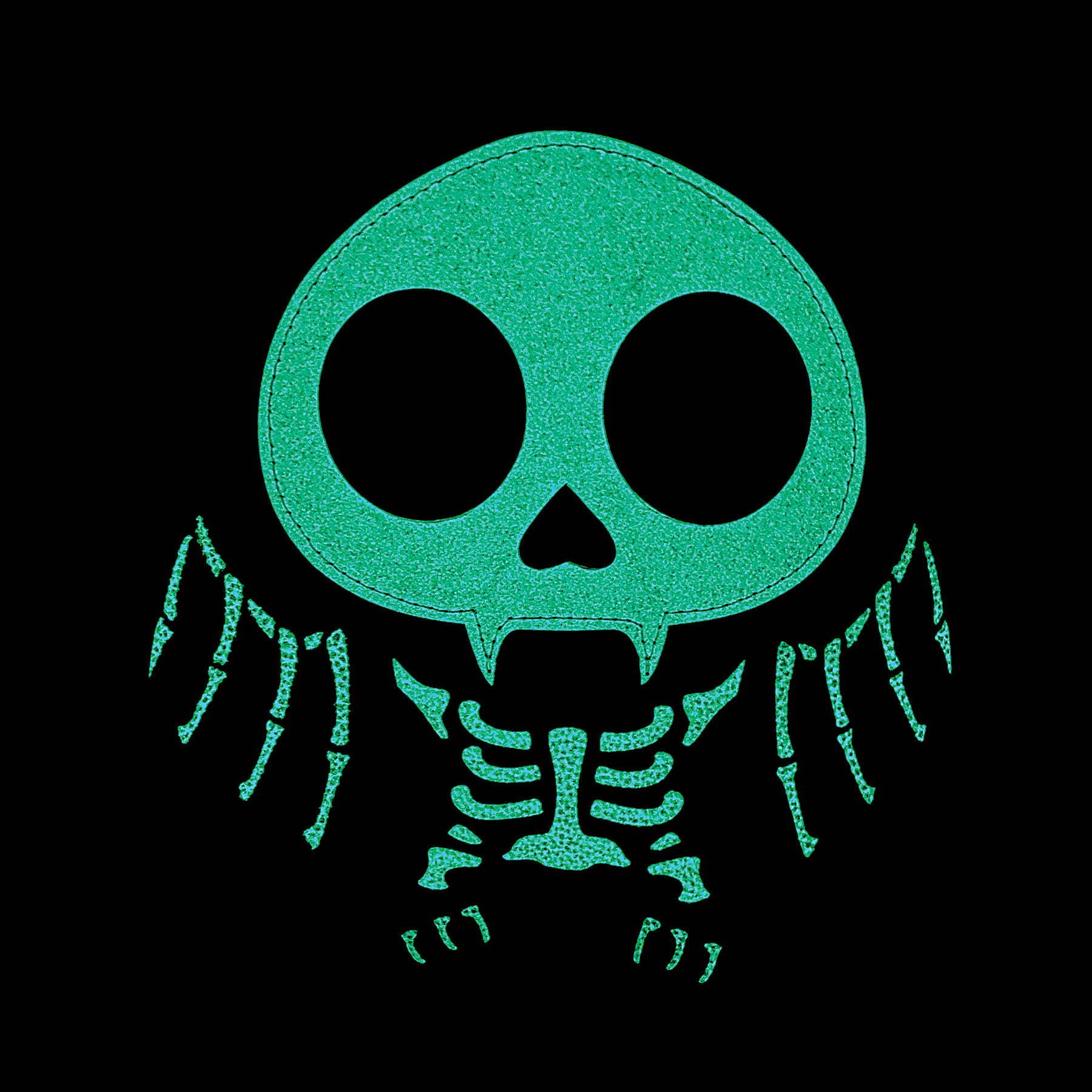 COMECO INC - Vente Sac à bandoulière – femme - Sac bandoulière chauve-souris squelette phosphorescent3