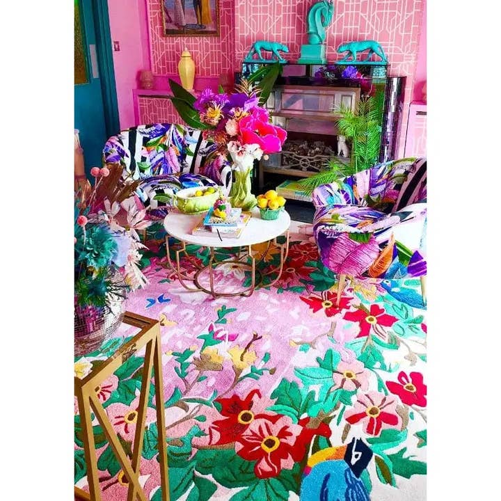 Sunrise Bloom Hand Tufted Round Rug for wholesale by Maia Homes