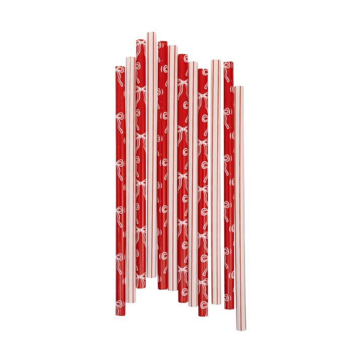 My Mind’s Eye - Wholesale Drinking straw - PLSS381 - Bows and Stripes Reusable Straws0