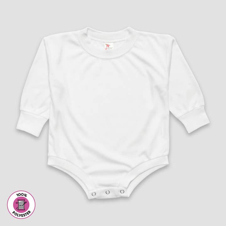 Wholesale Baby Long Sleeve Bubble Romper Sublimation Trendy Blanks