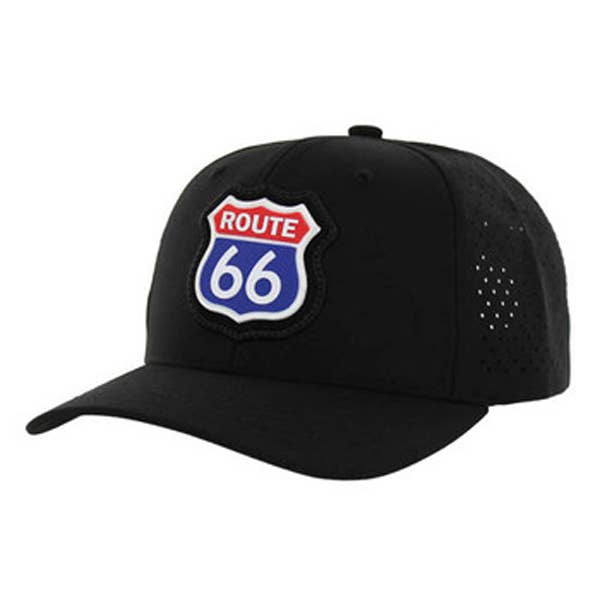 Route 66 Hydro Perforated Baseball Cap for wholesale by S & J Gift Inc