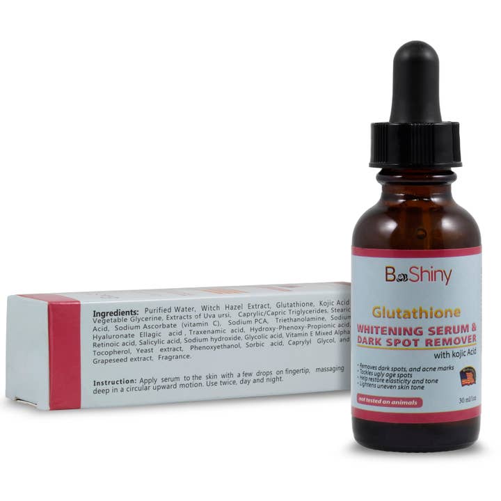 BeShiny – wholesale Ansiktsserum/-koncentrat – Glutation Skin Whitening Brightening Serum Dark Spot Remover hjälper till att minska åldersfläckar4