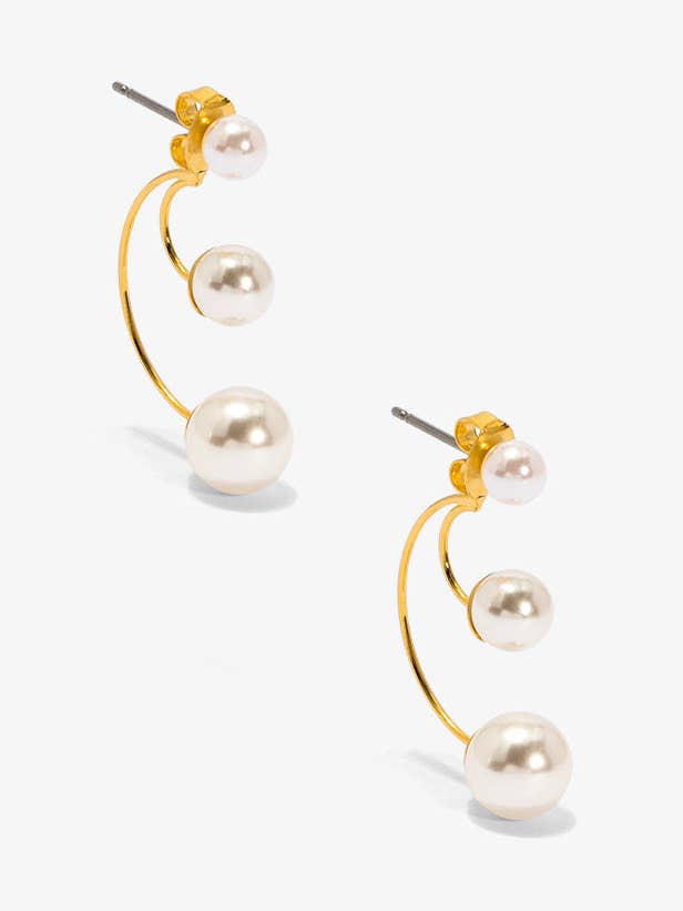 Pearl Trio Ear Jacket Earring for wholesale by VIOROO