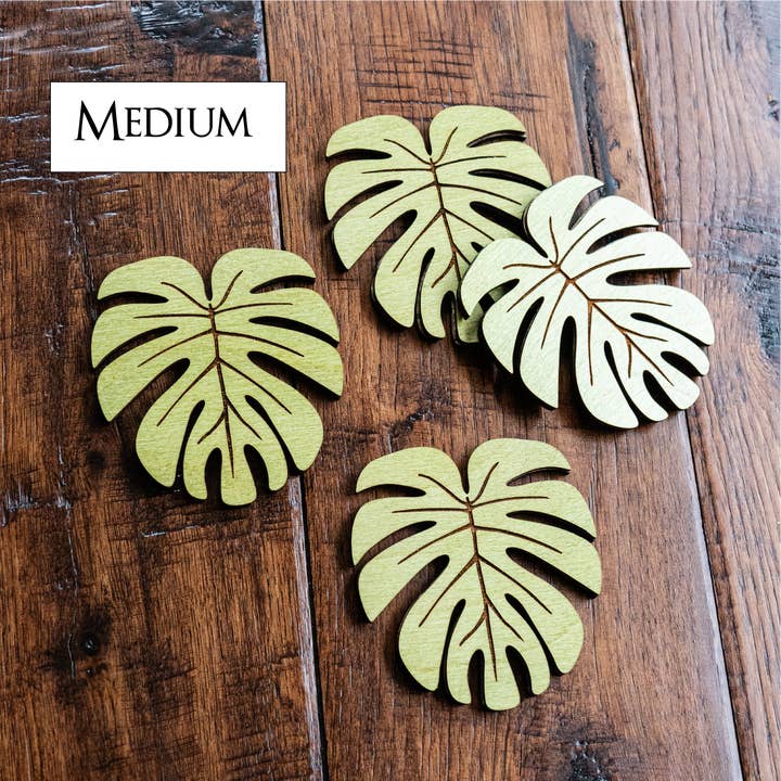 Path and Oak - Wholesale Coasters - Monstera Leaf Wood Coasters3