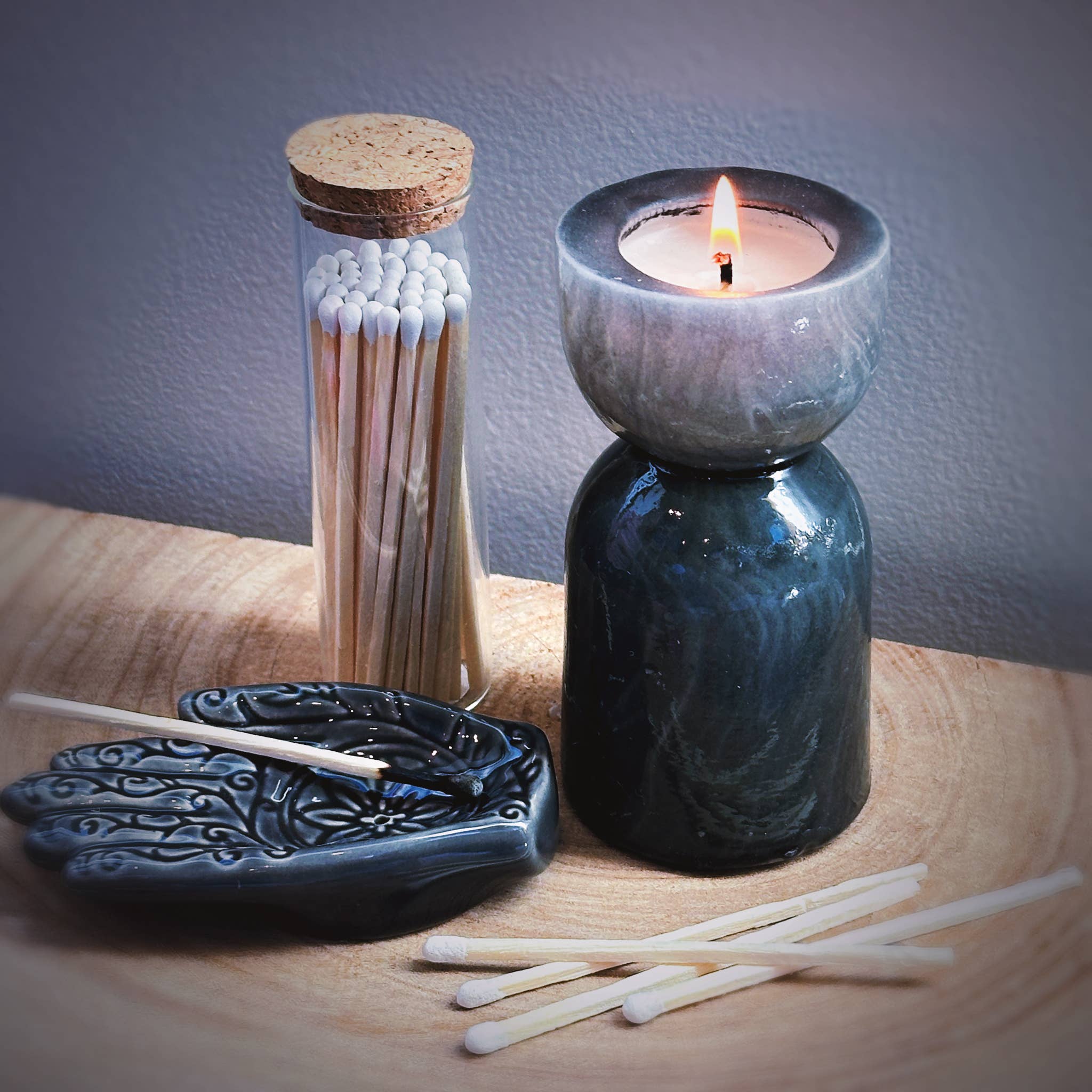 Thankful Greetings - Wholesale Matches - 4" Matches in Chic Cork Top Jar - Colors of Your Choice13