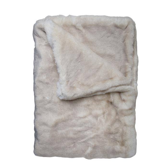 Deken Bont Kleur Wit/Linnen 150 x 200 cm voor wholesale door Fiorirà un giardino