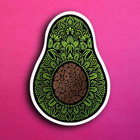 Avocado Sticker (WATERPROOF) for wholesale by Zenspire Designs