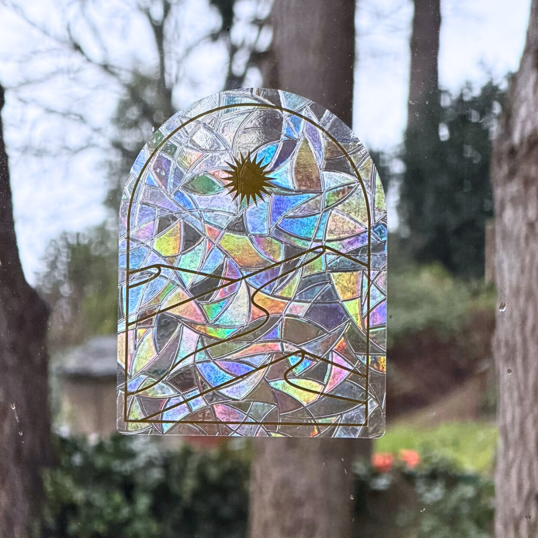 Mindful over Mind Full - Wholesale Suncatcher - Mountain Sunset Suncatcher | Rainbow Maker | Window Cling4