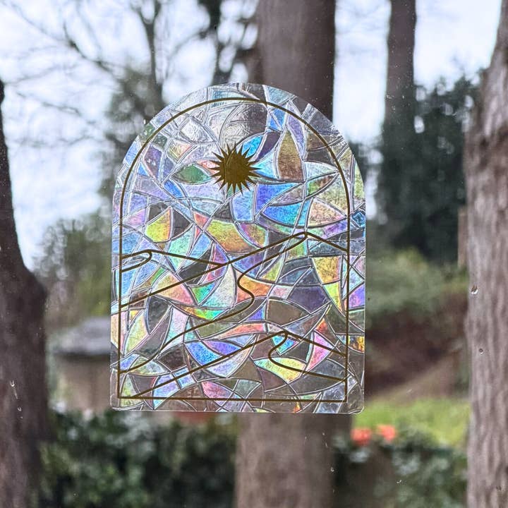 Mindful over Mind Full - Wholesale Suncatcher - Mountain Sunset Suncatcher | Rainbow Maker | Window Cling4