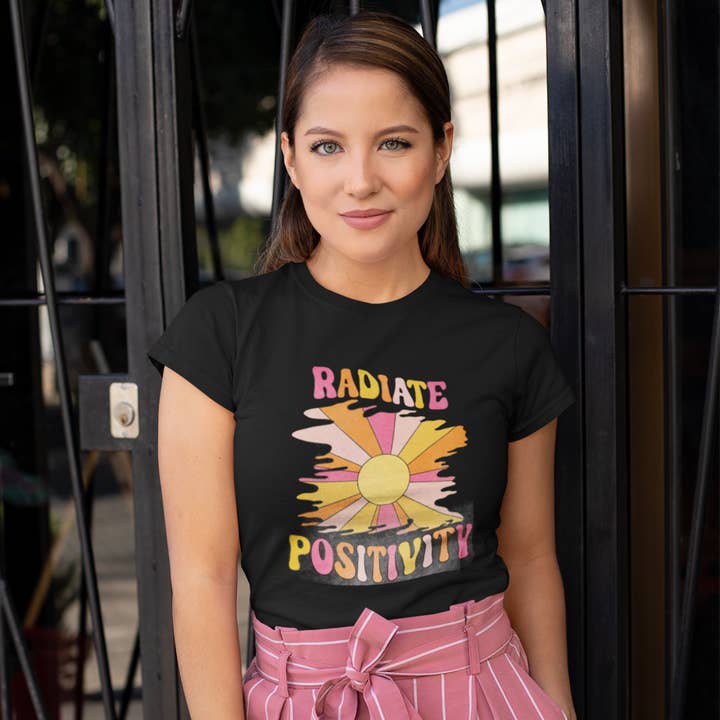 Radiate Positivity Tee for wholesale by Perfectly Diverse Trendz, LLC