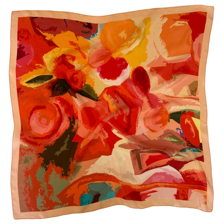 Macie 100% Silk Square Scarf for wholesale by Chinar
