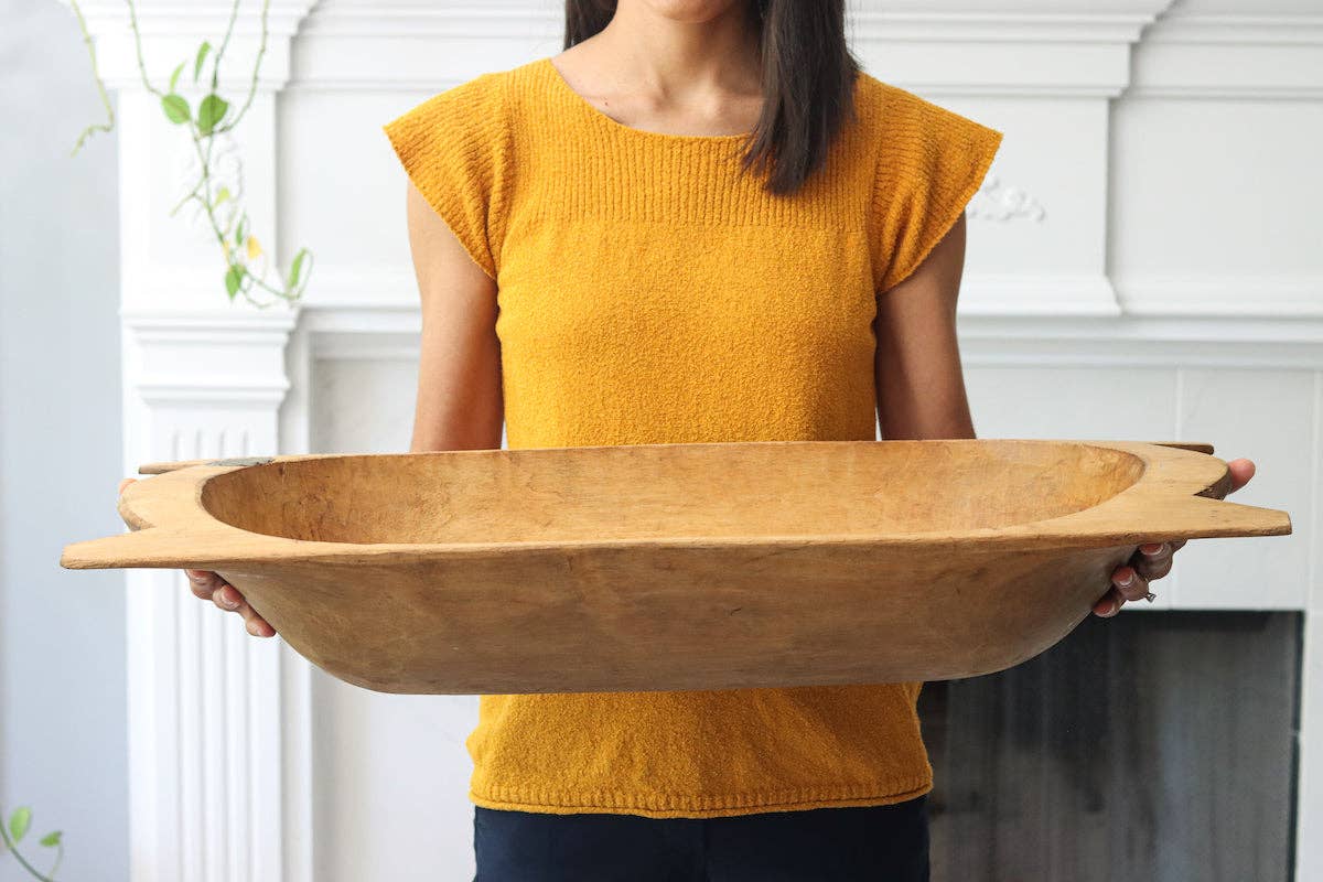 etúHOME - Wholesale Decorative Plate/Dish/Bowl - Antique Oval Dough Bowl5