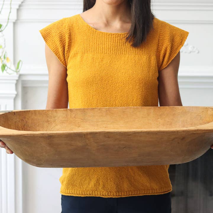 etúHOME - Wholesale Decorative Plate/Dish/Bowl - Antique Oval Dough Bowl5