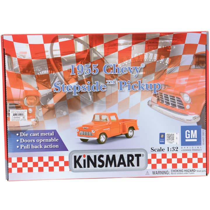US Toy Company - Wholesale Toy Car/Truck - Kids - 1955 Chevy Sidestep Flame Decal Die Cast Car 12-unit Display1