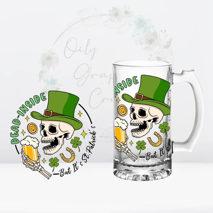 Dode binnenkant van St. Patty's Day-UV DTF-sticker voor wholesale door Oily Graphic Creations