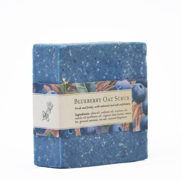 Ash & Rose – wholesale Tvål – Blueberry Oat Soap Scrub Bar - Kall Process Naturlig4