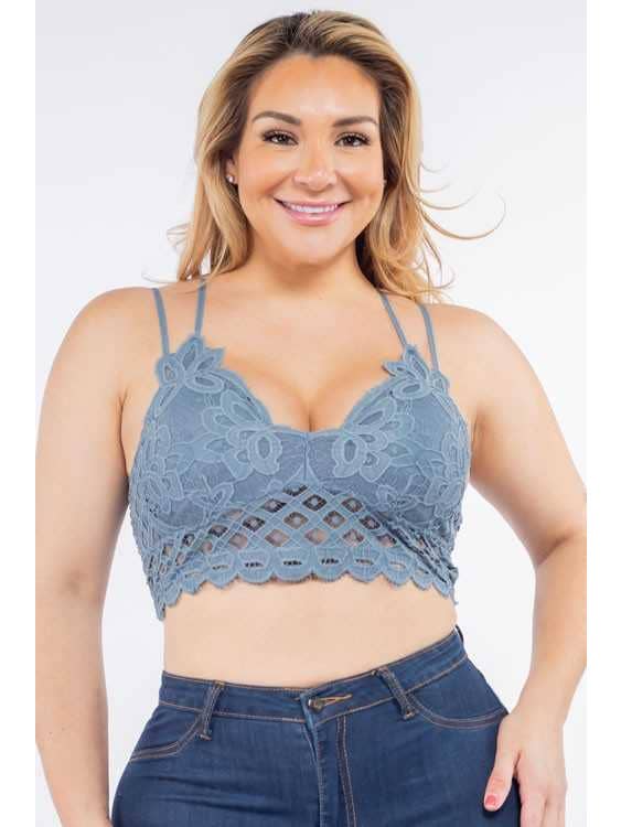 Vanilla Monkey - Wholesale Bralette - Women's - Plus Size Scalloped Lace Cami Bralette