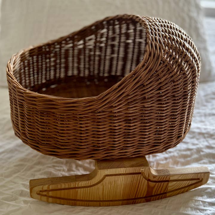 PoppyBabyCo - Wholesale Doll Accessory Kit - Kids - Doll Cradle Crib Bassinet Wicker & Wood Basket4