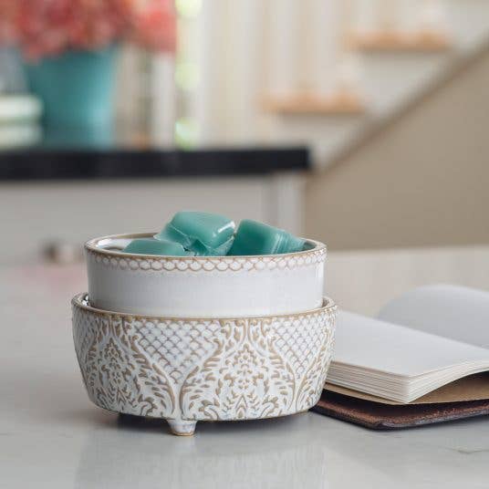 Starlight Wholesale LLC. - Wholesale Fragrance Warmer - Vintage White 2-In-1 Classic Fragrance Warmer