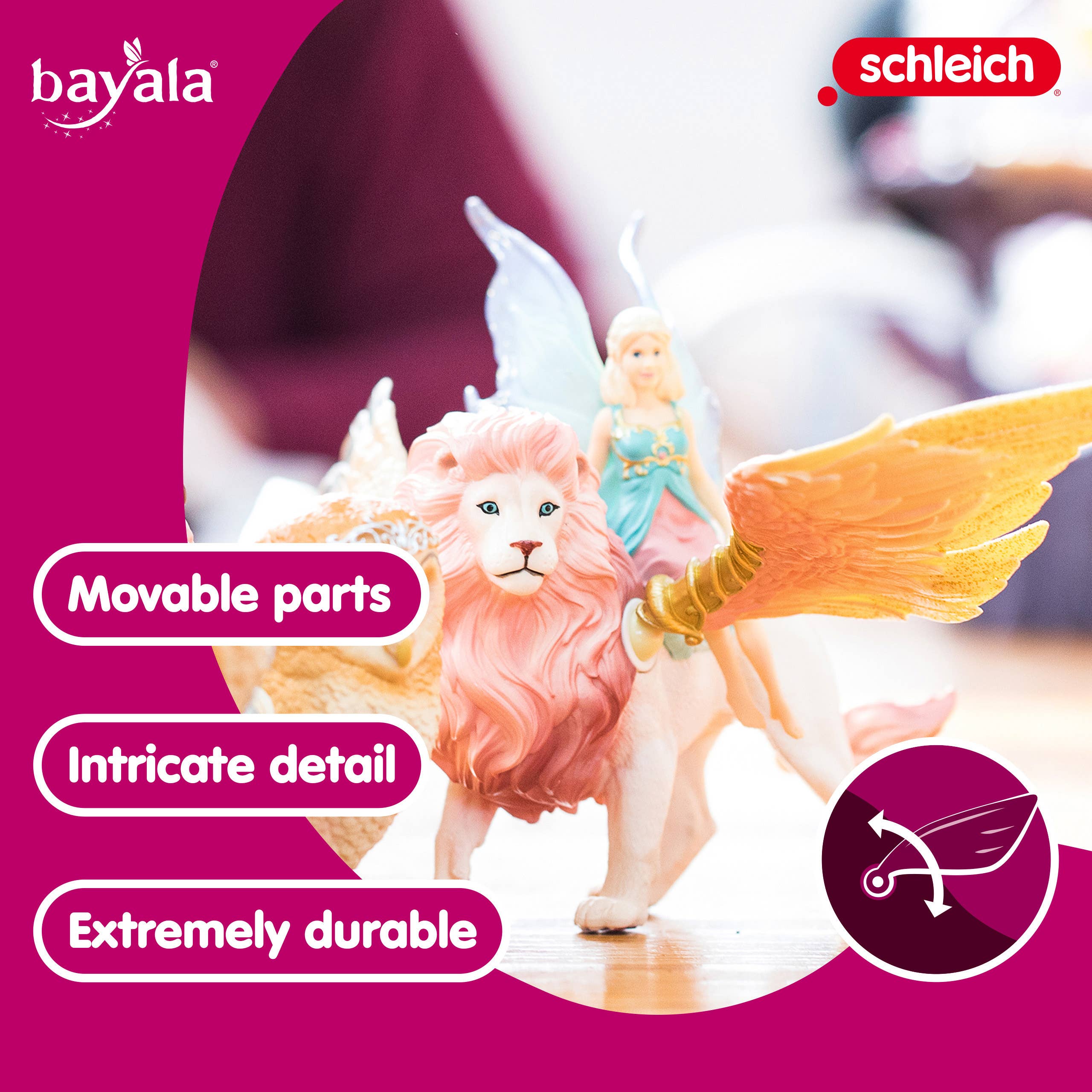 Schleich - Wholesale Figurine Toy - Kids - Fairy In Flight On Winged Lion Fairy Toy Playset6