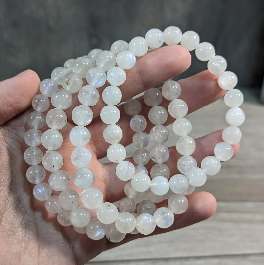Keystone Crystals - Wholesale Beaded Bracelet - 8mm Round Gemstone Beaded Bracelets – Assorted Crystals Bulk86