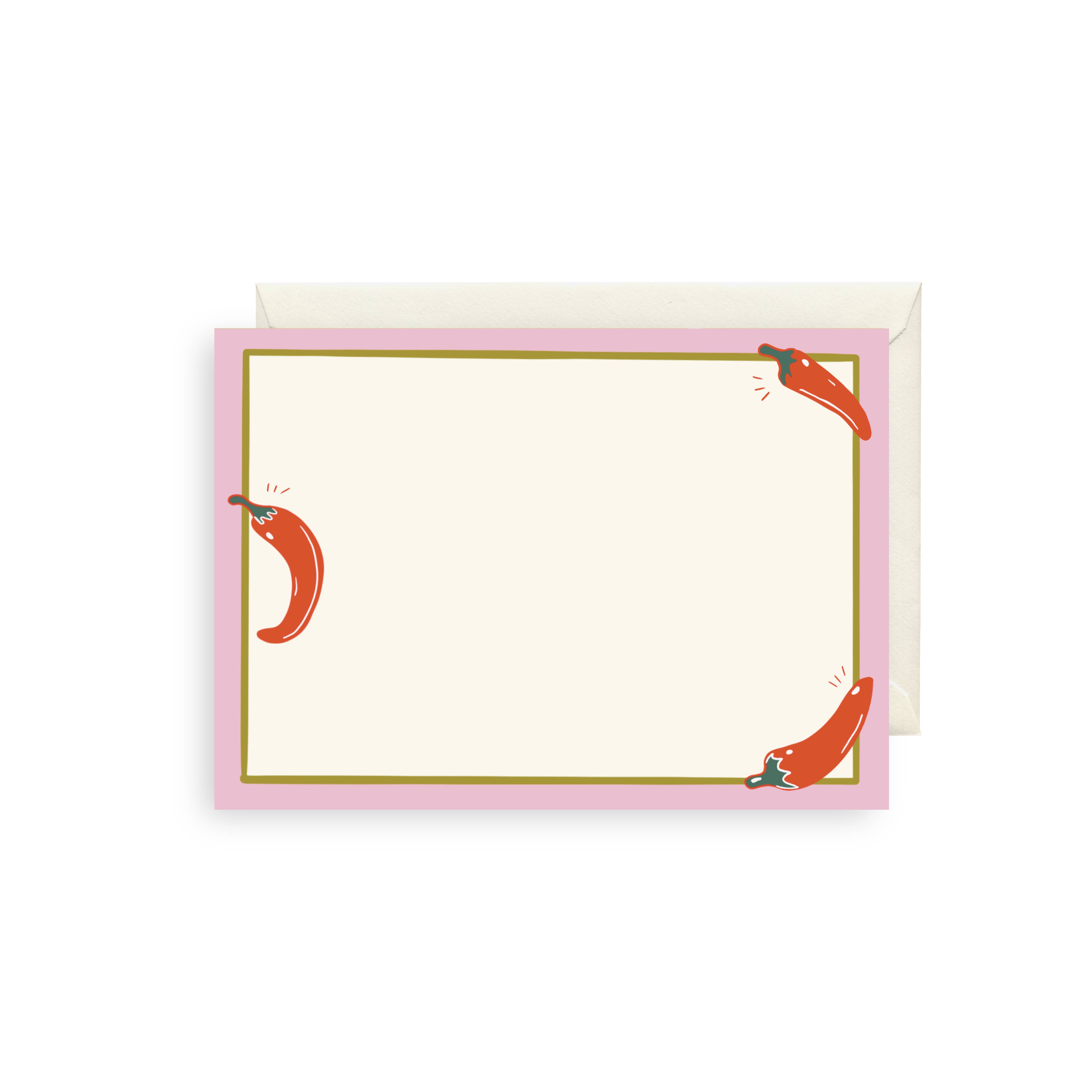 After Party Paper Co. - Wholesale Stationery/Notecard Set - Chili Pepper Mini Notecard Set