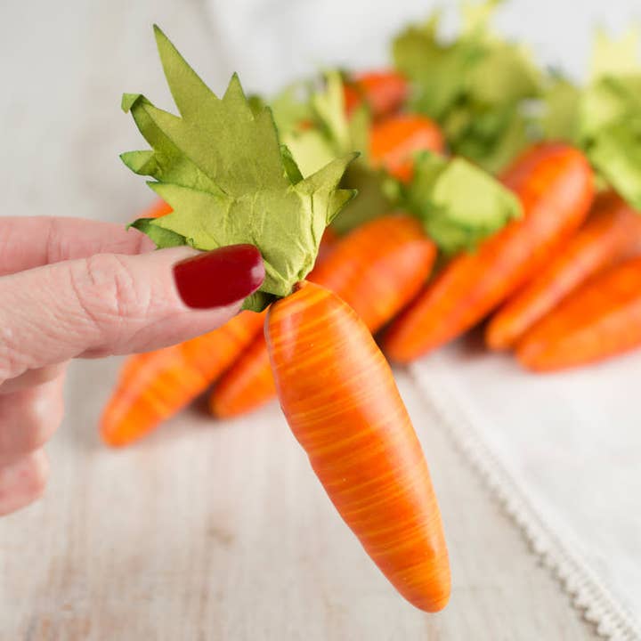 Factory Direct Craft - Vente Décorations de table - Sac de 12 fausses carottes orange - 12,7 cm de long1