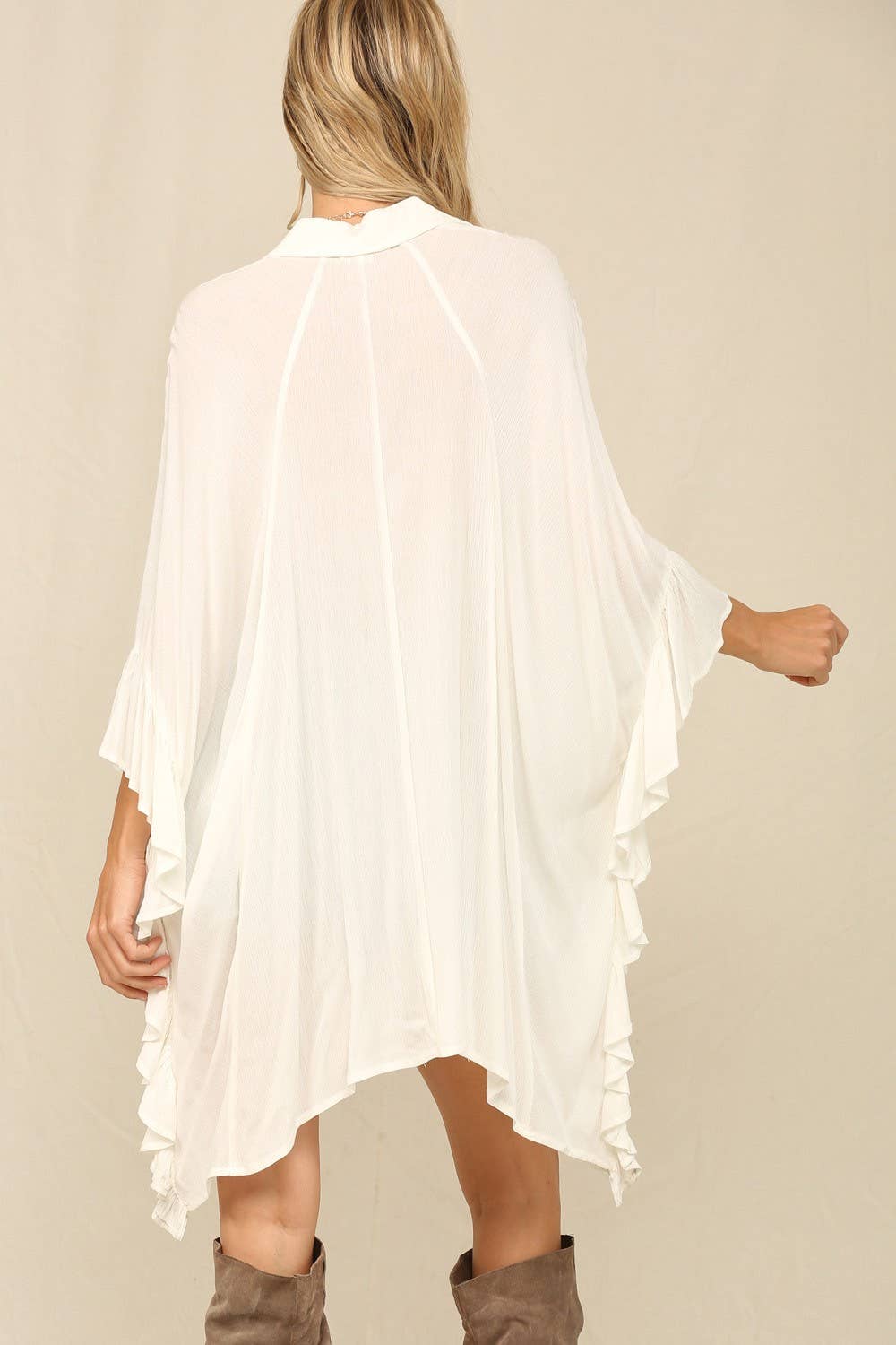 KyeMi - Wholesale Button Down Shirt - Women's - Rayon Crinkle Button Down Tunic Shirt4