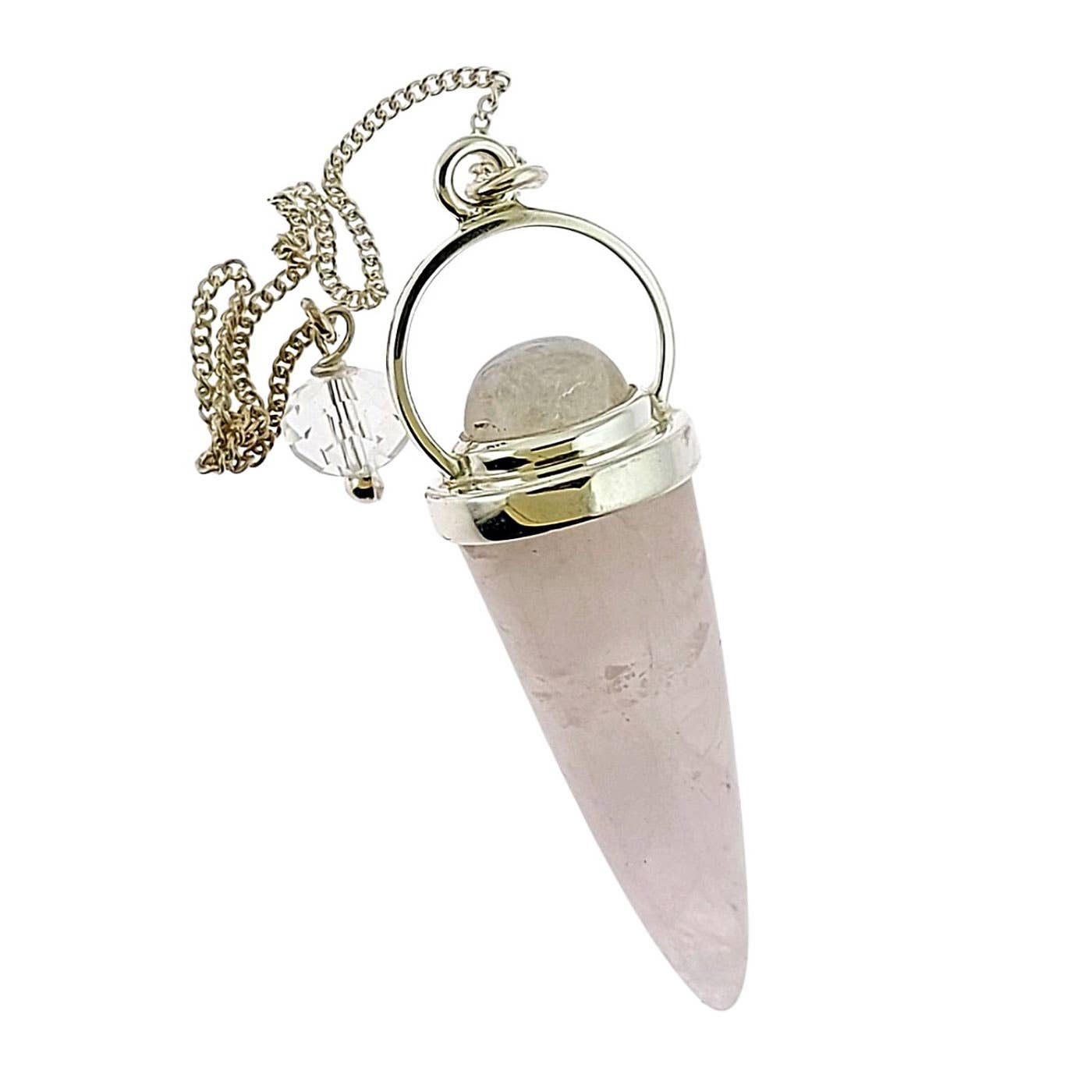 Crystal Earth Sterling – wholesale Pendulum board – Sterling Earth Pendulum - Rose quartz, Moonstone2
