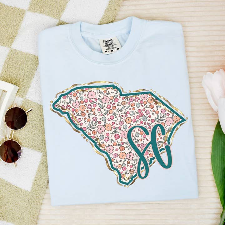 SC Spring Floral DTF Heat Transfer for wholesale by Trendy Transfers