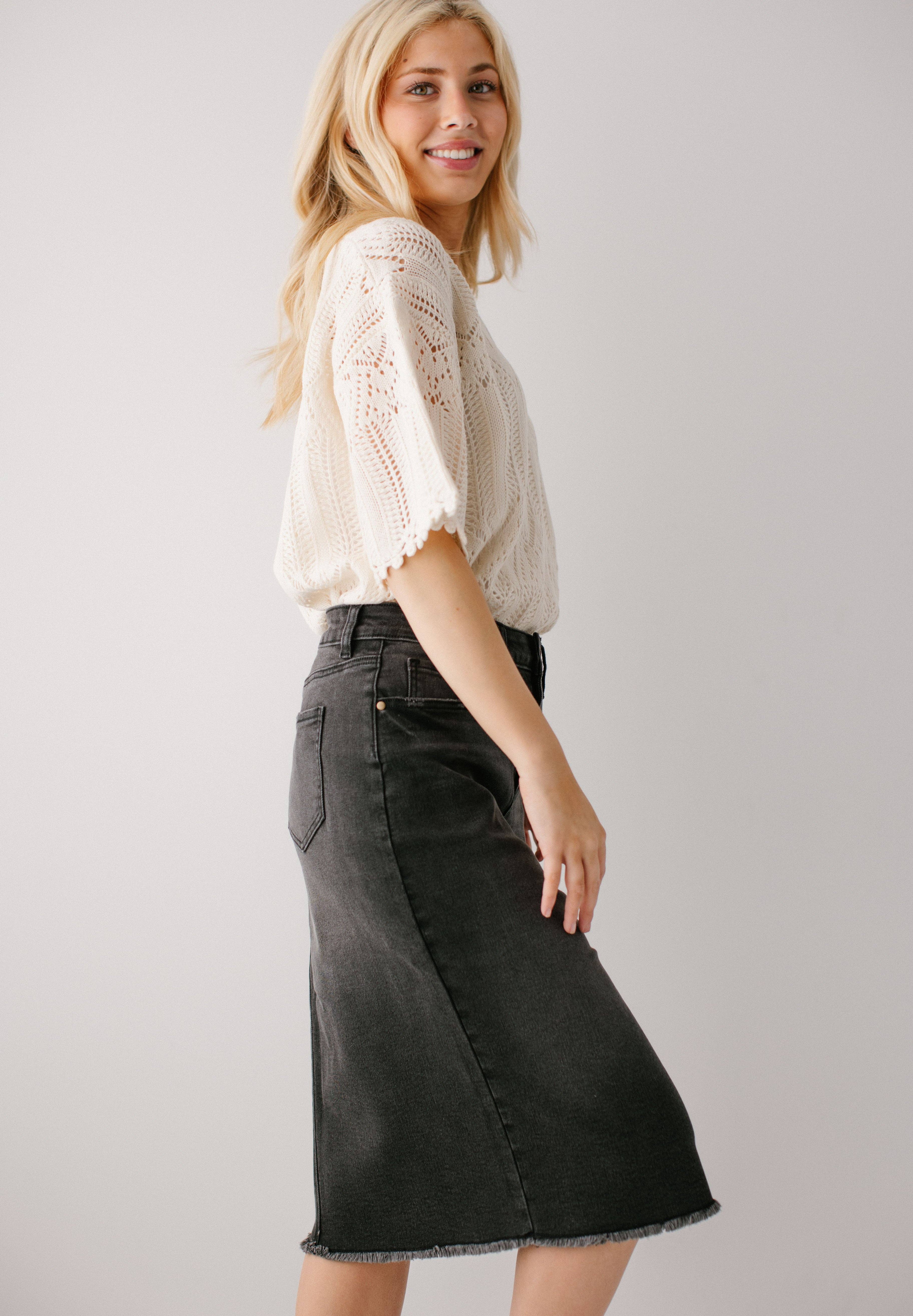 The Main Street Exchange - Wholesale Skirt - Women's - 'Nala' Distressed Denim Skirt1