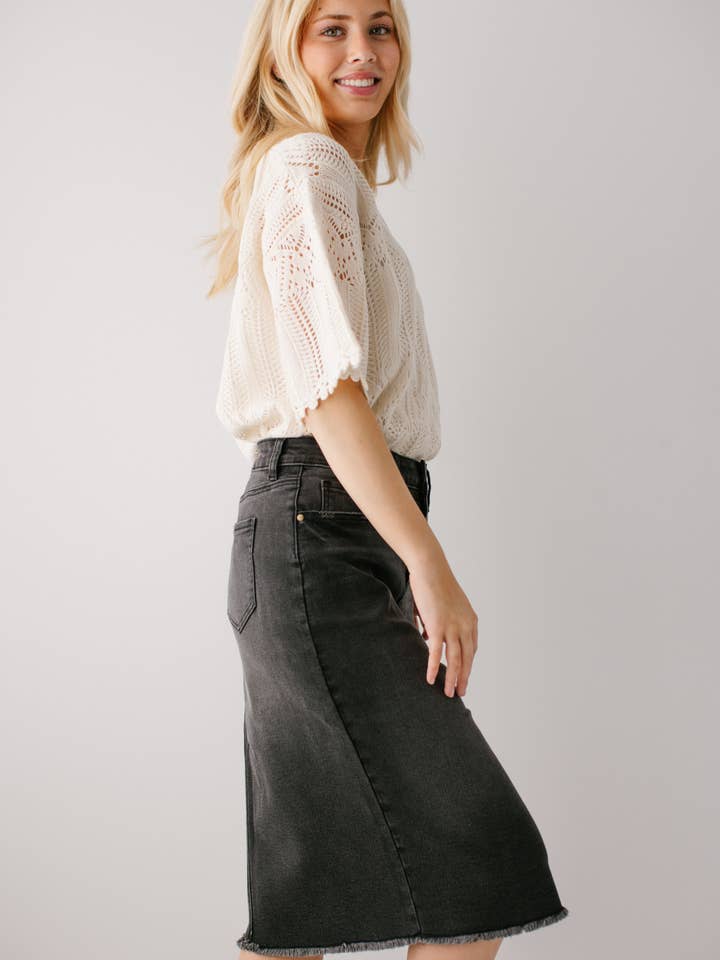 The Main Street Exchange - Wholesale Skirt - Women's - 'Nala' Distressed Denim Skirt1