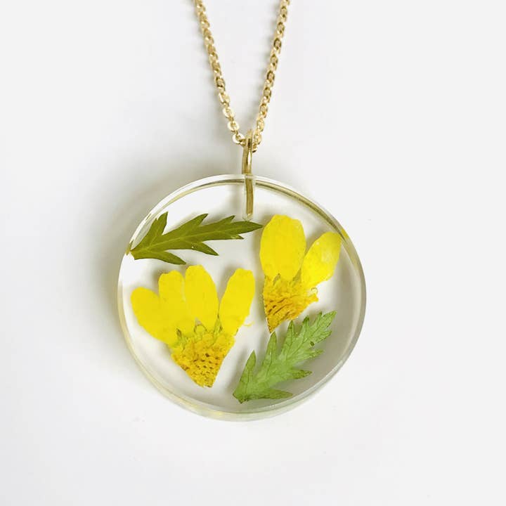 Botanical SML April Birthday Full Moon Pendant for wholesale by Belart Fair Trade