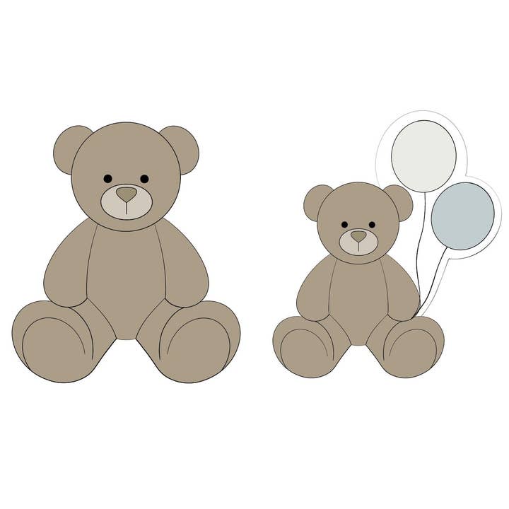 Bear or Bear with Balloons for wholesale by Maison’s Custom Cutters