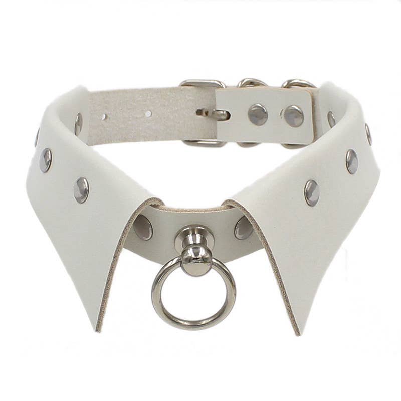 SALINA TRADING INC – Engroshandel Choker/colliers – Kvinder Nitte Personliggjort Punk Gotisk Læderhalsbånd Halskæde5