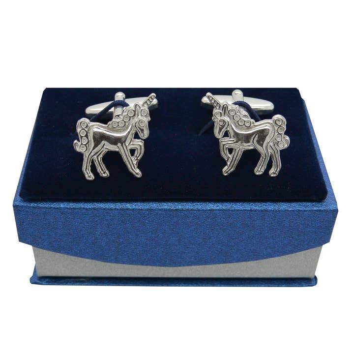 William Sturt Fine Pewter - Wholesale Cufflinks - Unicorn Pewter Cufflinks Hand Cast by William Sturt