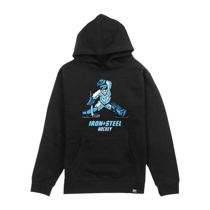 Sasquatch Goalie Youth Hoodie for wholesale by Iron+Steel Hockey