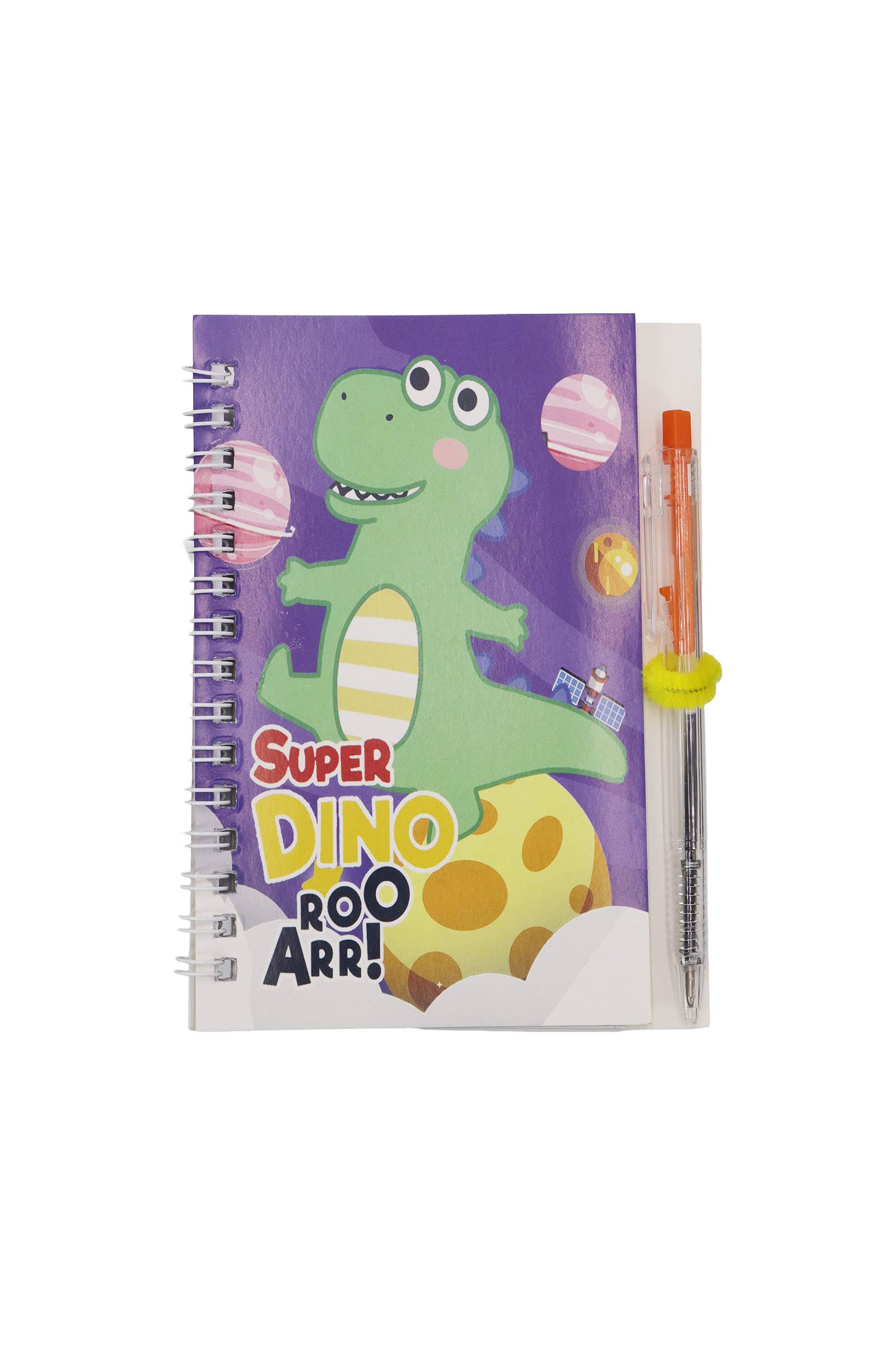 ASSORTED Dinosaur A6 Spiral Bound Notebook With Pen for wholesale on Faire7