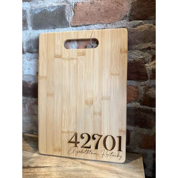 Sweet tea and Grace - Wholesale Cutting Board - Personalized Large Cutting Board - Zip Code