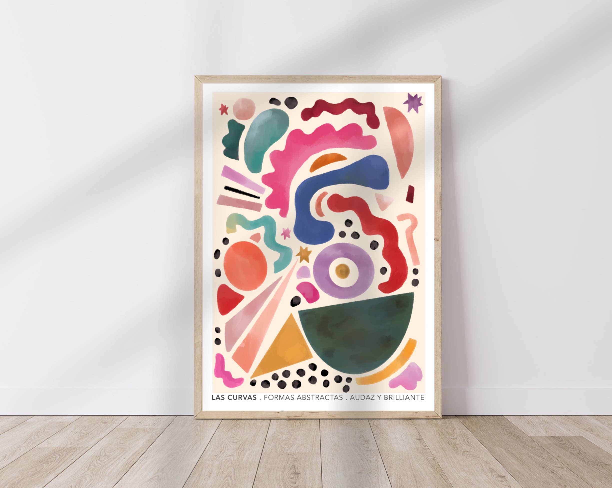 Kate Fox Design – Impressão artística por atacado – Impressão de arte abstrata, colorido, formas, arte moderna, brincalhão2